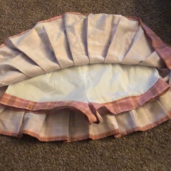 Pink plaid pleated high waist school girl skirt size small - Picture 5 of 14